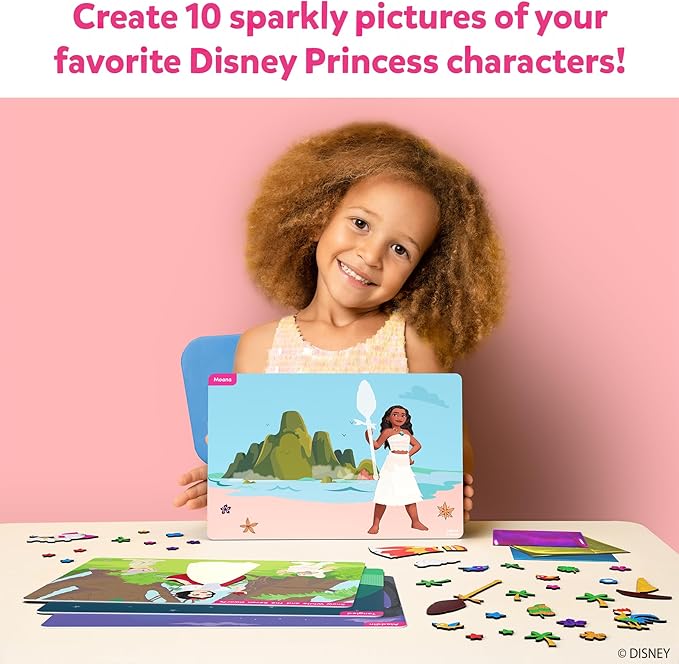 Skillmatics Art & Craft Activity - Foil Fun Disney Princess, No Mess Art for Kids, Craft Kits & Supplies, DIY Creative Activity, Valentine's Day Gifts for Girls & Boys Ages 4, 5, 6, 7, 8, 9