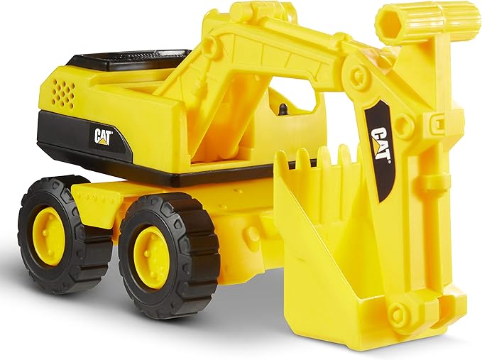 CAT Construction Toys, Construction Fleet 10" Excavator Toy – Ages 2+ Real Working Parts, Indoor/Outdoor Play, Sturdy Plastic Construction, Ideal Sand/Beach Toy