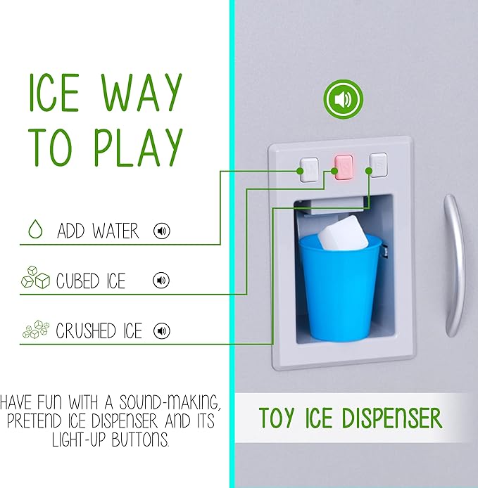 Lil' Jumbl Jumbl Kids Kitchen Set, Pretend Wooden Play Kitchen, Includes Range Hood, Microwave, Stove Top, Oven That Make Realistic Sound & Light, Pots, Pan, Cutting Board & Utensils Included,