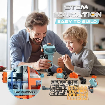 STEM Circuits Robot Building Toys for Kids Ages 8-12+ Year Old, 3 in 1 Remote Control & Programming Robotics Kit, Electric Science Projects Set, Ideal Gift for Boys Ages 12-16