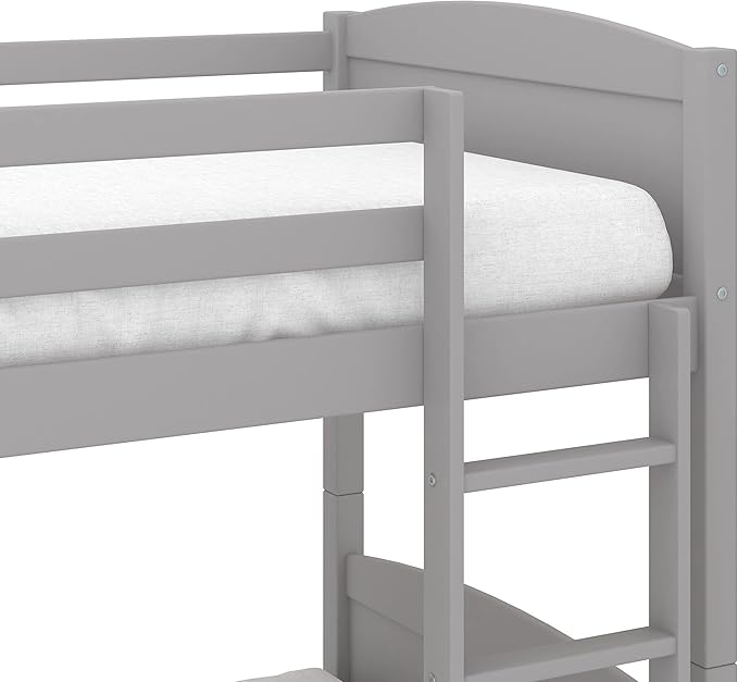 Hillsdale, Alexis Contemporary Wood Arch Twin Over Twin Size Bunk Bed, Gray