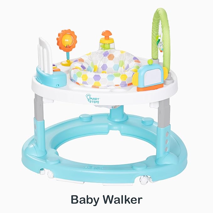 Smart Steps Bounce N’ Dance 4-in-1 Activity Center Walker, Hexagon Dots