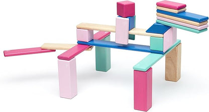 24 Piece Tegu Magnetic Wooden Block Set, Blossom, 1-99 years old