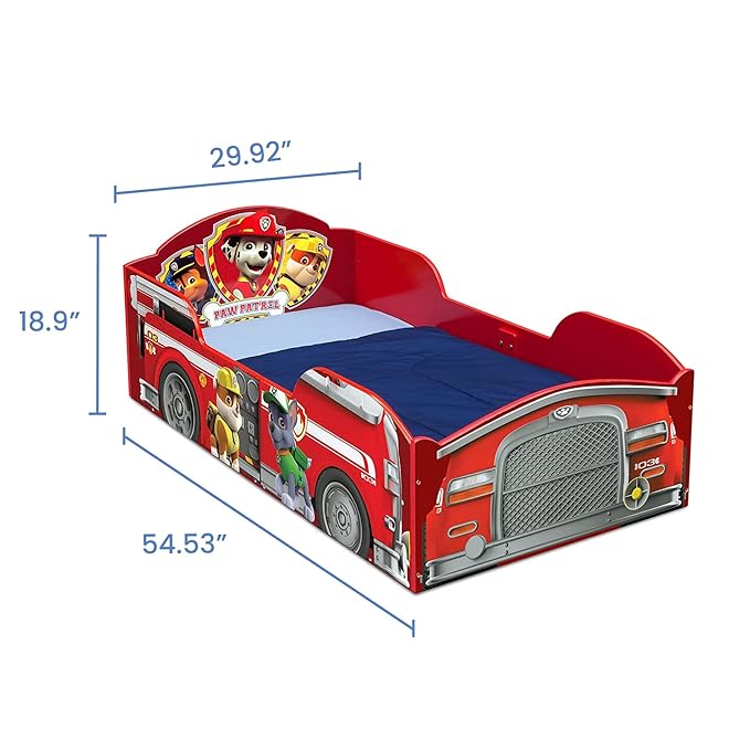 Delta Children Wood Toddler Bed - Greenguard Gold Certified, Nick Jr. PAW Patrol
