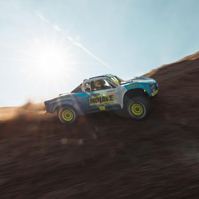 ARRMA RC Truck Mojave GROM 4x4 Smart Small Scale Desert Truck, RTR (with Battery and Charger Included) Blue/White ARA2104T2