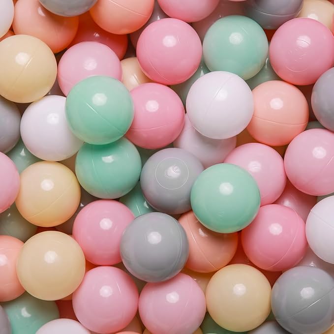 GOGOSO Balls for Ball Pit - Plastic Ball for Toddlers, Baby Kids Ball Pool Decoration 50 100 200 300 500 1000 (6 Colors, 1000 Balls)