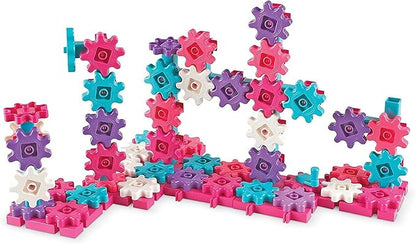 Learning Resources Gears! Gears! Gears! Deluxe Building Set Pink - 100 Pieces, Ages 3+ STEM Toys, Gears for Kids, Preschool Building Sets