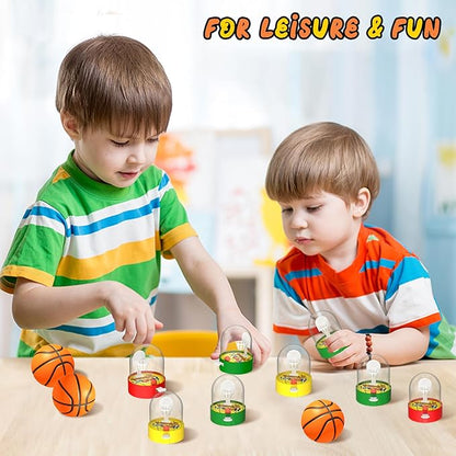 36 Pcs Basketball Party Favors, Including Mini Shooting Game, Ball and Adjustable Bracelets, Goodie Bag for Kids 4-12