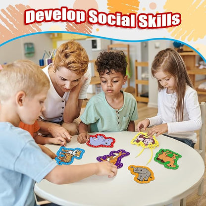 Quilinz Lacing Cards,Sewing Kit for Kids,Fine Motor Toys,Shoe Tying Practice,Classroom Must Haves,Manipulatives for Preschoolers,Homeschool Supplies,Preschool Learning Activities,Toddler Crafts