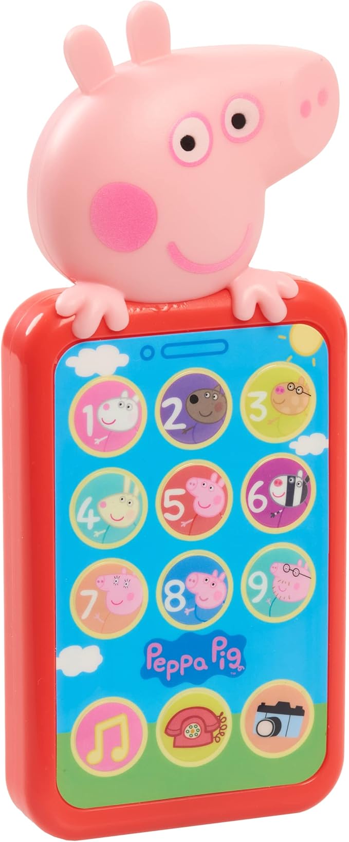 Just Play Peppa Pig Have a Chat Cell Phone, Toy Phone with Realistic Sounds and Light Up Buttons, Kids Toys for Ages 3 Up