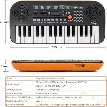 Kmise Mini Keyboard Piano 32 Key Small Portable Digital Electronic Keyboard with 30 Demo Songs Musical Gift for Beginners Kids(No Power Cord Included)