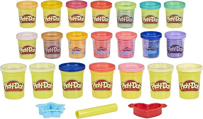 Play-Doh Bright 'n Happy Variety Pack with 21 Cans of Modeling Compound Including Scented, Sparkle, Metallic, Arts and Crafts Toy for Kids 3 and Up, Non-Toxic (Amazon Exclusive)