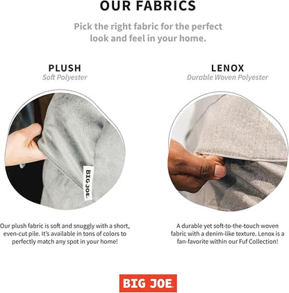 Big Joe Fuf Small Foam Filled Bean Bag Chair, Desert Rose Plush, Soft Polyester, 2 feet