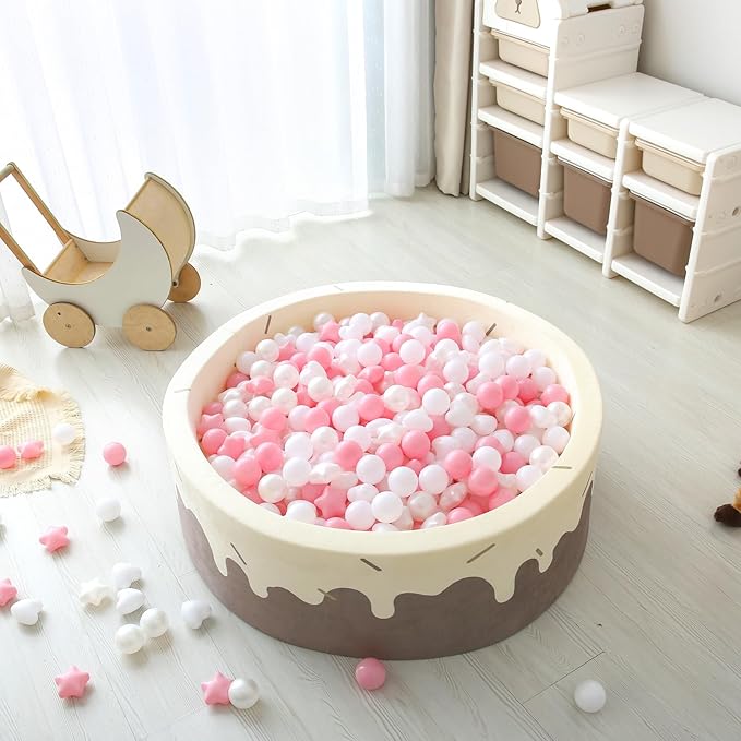 GOGOSO Ball Pit Balls,Plastics Balls for Ball Pit, Stars Hearts Shape for PastelBall for Toddlers Kids