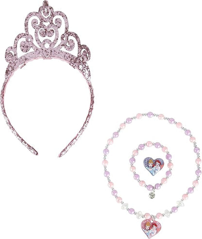 LUV HER Princess Toys Tiaras For Girls - Jewelry for Girls - Dress Up set All in one Giftable Box - Tiaras - Play Jewelry Set - 4pc Princess Tiara, Necklace, Dress Up Bracelet, Ring Ages 3+