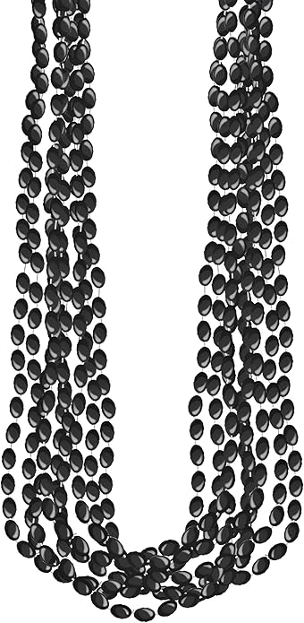 Silver Metallic Bead Necklaces, Party Accessory, 48 Ct.