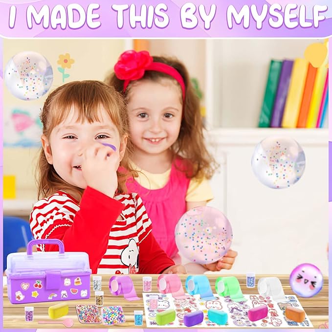 Nano Tape Bubble Kit for Kids, Nano Tape Squishy Maker Making Kit, Arts and Crafts Toys, Birthday Toys Gifts for 4 5 6 7 8 9 10 11 12 Year Old Girls Girl, Kids Toys for Girls 4-6 6-8 7-8 8-10 10-12