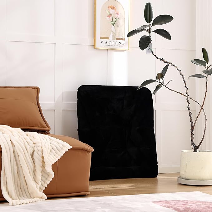 Comfy Saucer Chair, Soft Faux Fur Oversized Folding Chair, Flexible Lounge Lazy Chair for Kids Girls Teens Adults, Moon Chair for Dorm Rooms, Bedroom, Living Room