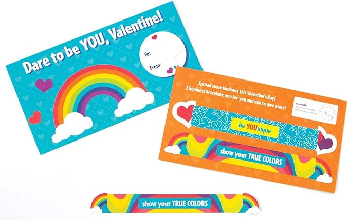 Playhouse Spread Kindness Pop-Out Bracelets 28 Card Super Valentine Exchange Pack for Kids