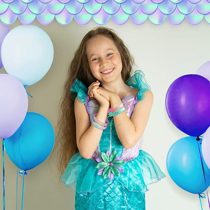 24 Pack Mermaid Silicone Wristband Mermaid Scale Bracelets I'm a Mermaid Wristband Mermaid Party Goody Bag Favors for Boys Girls Mermaid Birthday Party Under The Sea Themed Baby Shower Supplies