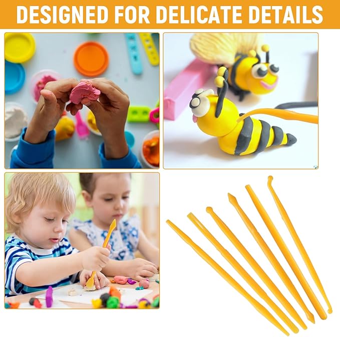 32Pcs Clay Sculpting Tools, Polymer Clay Art Tool Set Cake Decorating Hand Tools, DIY Plastic Pottery Tool Kit for Embossing Fondant Crafts