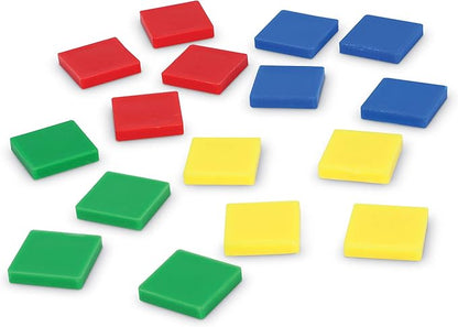 Learning Resources Square Color Tiles, Counting, Sorting Toy, Set of 400 in 6 Colors, Ages 3+