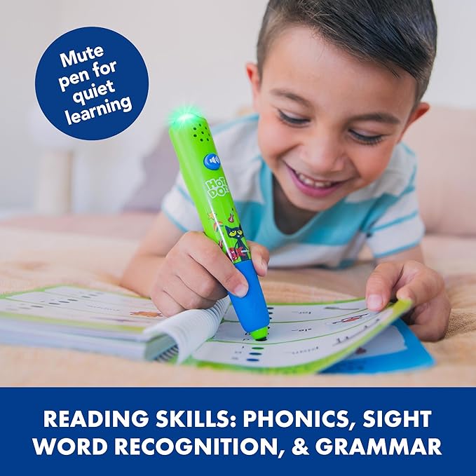 Educational Insights Hot Dots Pete The Cat Kindergarten Reading & Math Workbook, Includes 200 Activites, Reading Games for Kids Ages 5+