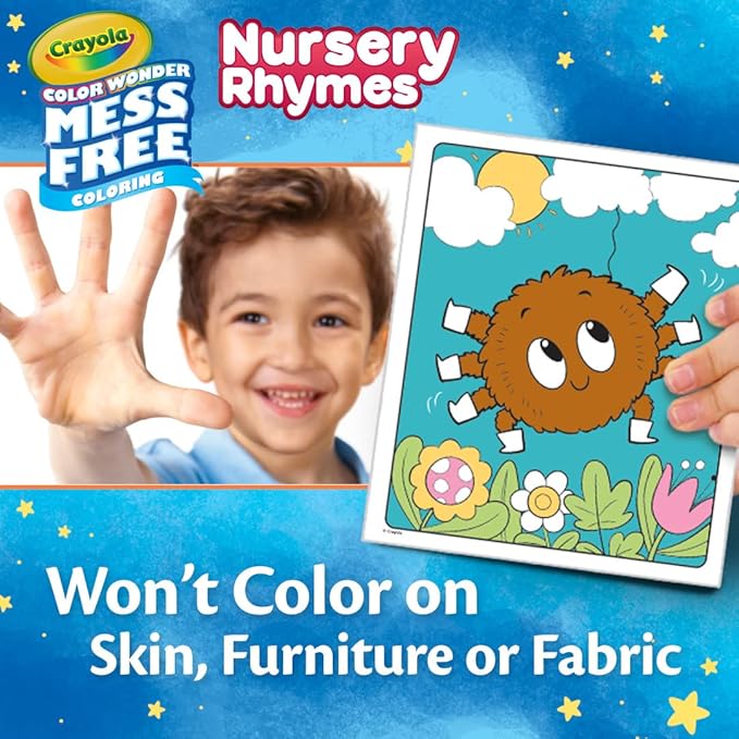 Crayola Color Wonder Nursery Rhymes, Mess Free Coloring Pages & Markers, Gift for Kids, Age 3, 4, 5, 6