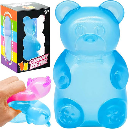 Fidget Toys Gummy Bear, Stress Cube Squishies Anxiety Stress Relief, Ice Squishy Stress Cube-Drop Malt Sugar Balls, Sensory Ball for Kids with Autism