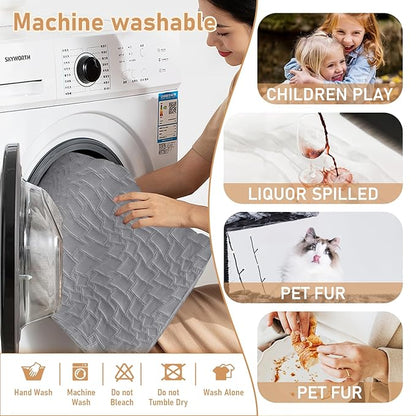 100% Waterproof Recliner Chair Covers for Reclining Chair, Small Recliner Covers That Stay in Place, Non-Slip Recliner Armchair Cover with Pockets for Kids, Pets, Dogs, Cat, Washable,Light gra