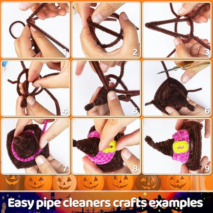 Praisebank 150pcs Halloween Pipe Cleaners, Pipe Cleaners, Pipe Cleaners for Crafts.