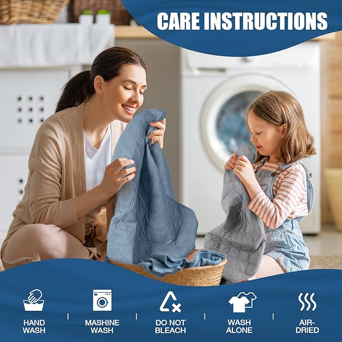 TAOCOCO 100% Waterproof Recliner Covers, Recliner Sofa Covers with Leg Straps, Reversible Recliner Couch Cover for Reclining Chair, Washable Couch Protector for Pets Kids(2 Seater, Sky Blue)