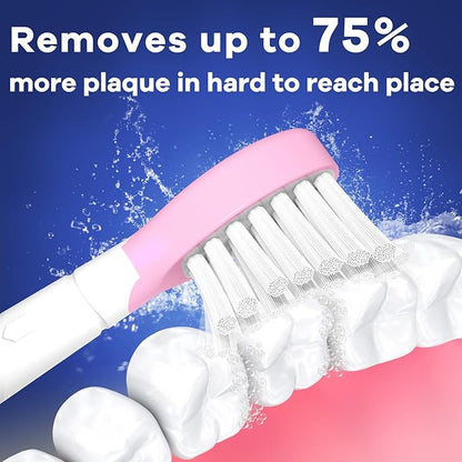 Toptheway Kids Toothbrush Heads for Philips Sonicare: Soft Electric Replacement Brush Compatible with Phillips 6032/94 6321 6340 6042 6320 6330 Compact Head for Child 3-7, Pink Girl Green Boy 8 Pack