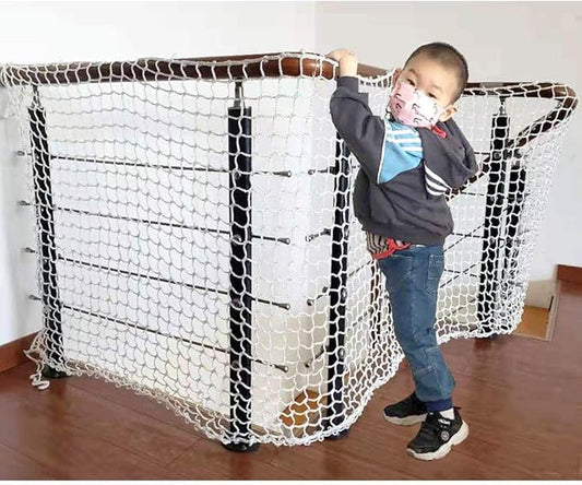 Child Safety Net 3.28ft x 9.84ft Stair Balcony Railing Protector/Pet Toy Anti-Fall Sturdy Polyester White – 1 Pack