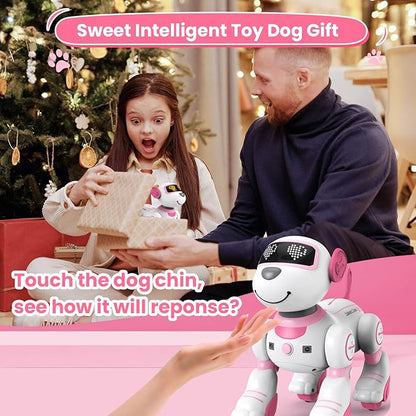 Robot Dog Toys for Girls Toys Interactive Robot Toy FollowMe Robot for Kids 5-7 Intelligent Remote Control Dog with Sing Dance Robotics for Kids Age 3 4 5 6 7 Chrismas Birthday Gifts Girls