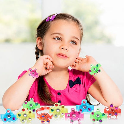 BSTCRAFT 22 Pack LED Light Up Fidget Spinner Bracelets, Glow in The Dark Party Supplies Party Favors for Kids Lights Up Bracelet Goodie Bag Filler Fidget Toy Treasure Box Gifts Birthday Christmas