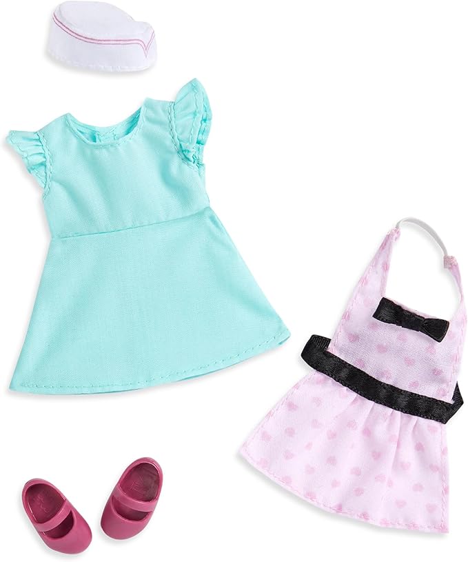 Lori – Mini Doll & Ice Cream Cart – Clothes & Ice Cream Accessories for 6-inch Dolls – Ice Cream Scoops, Cones, Soft Serve, Popsicles – Toys for Kids – 3 Years + – Evelina's Ice Cream Cart