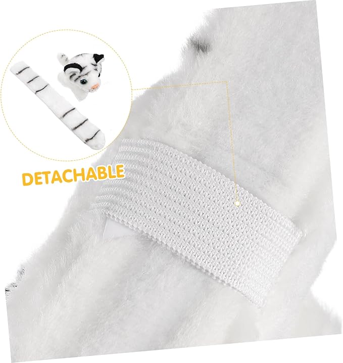 Abaodam Animal Slap Bracelet Tiger Slap Bracelet Plush Stuffed Animal Slap Bracelets Snap Wrist Band for Kids Birthday Party