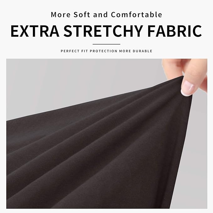 Easy-Going 100% Dual Waterproof Recliner Cover Stretch Soft Couch Cover for Dogs, Sofa Slipcover for Recliner Couch Leakproof Furniture Protector for Kids, Pets Chocolate