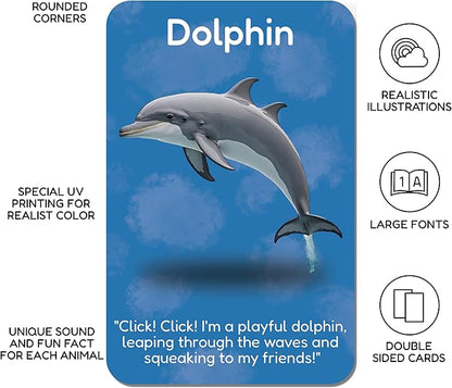 Smart Scribbles Thick Flash Cards for Toddlers - First 100 Animals, Montessori Learning Toys & Educational Games, Ages 18 Months-99 Years, Home Schooling, Travel & Speech Therapy Toys