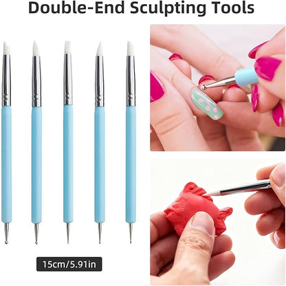 AULEEP Clay Tools Kit, 35 PCS Pottery Tools Set - Polymer Clay Sculpting Tools for Adults & Beginners, Air Dry Clay Tools for Pottery Craft, Drawing, Dotting, Carving, Embossing, Molding, Shaping ﻿