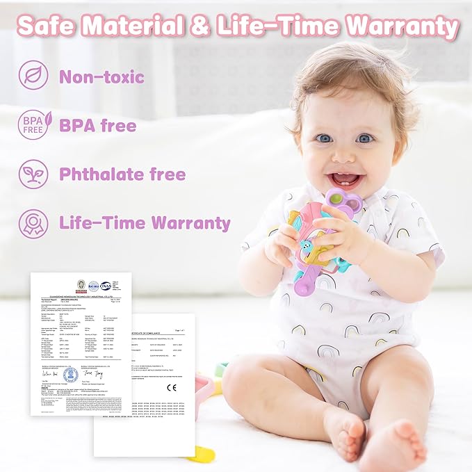 SOONYANG Montessori Toys for 1 Year Old Girl, Toddler Toys Travel Activities Busy Board Cube for 1 Year Old Girl Gifts, Sensory Toys for Baby Gifts, Learning Fine Motor Skills Toddler Girl Toys