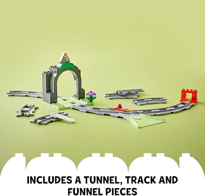 LEGO DUPLO Town Train Tunnel and Tracks Expansion Set - 10 Extra Pieces of Train Tracks - Preschool and Toddler Train Set, Ages 2+ - Building Toy for Boys and Girls - 10425