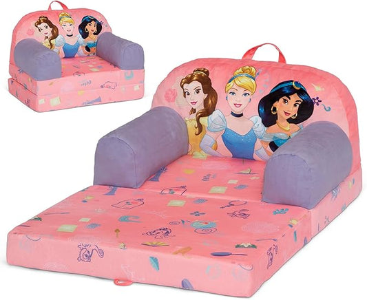 Delta Children - Disney Princess Cozee Buddy Flip-Out Kids Chair, Pink