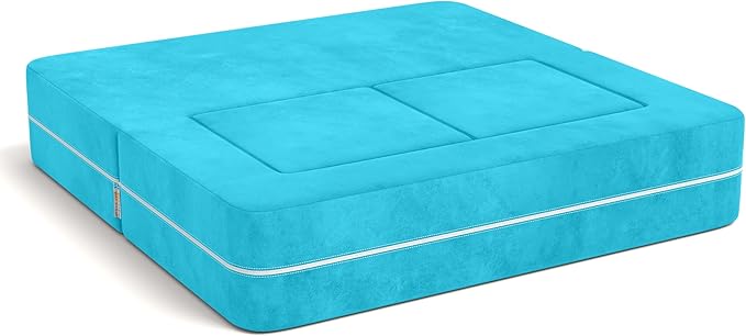 Jaxx Zipline Kids Modular Loveseat & Ottomans/Fold Out Lounger, Aqua