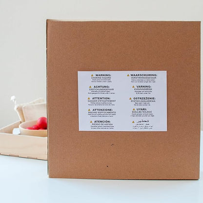 Ulanik Sweet Counting Toddler Montessori Toys for 3 Year Old + Kids Wooden Matching Game for Learning Color Sorting and Counting — 30 Balls, 0.98 in