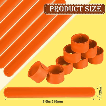 12 Pcs Silicone Slap Bracelets DIY Slap Bands Party Favors Bulk Blank Soft Wristband Wrist Snap Band for Craft Project DIY Painting Birthday Party Halloween Christmas