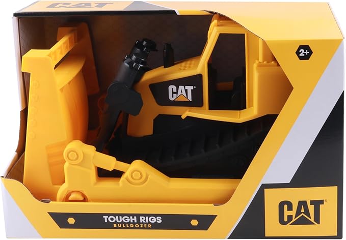 CAT Construction Toys 15" Bulldozer Construction Toy | Ages 3+ | Sturdy Plastic | No Batteries Required | Cat Construction Tough Rigs Series