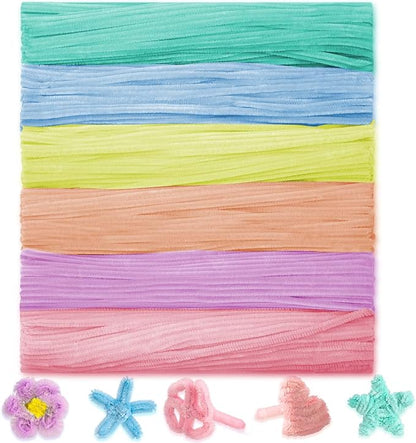 Peryiter 500 Pieces Pipe Cleaners Chenille Stems 12 Inch Craft Supplies Bulk for DIY Art and Craft Projects Creative Gift Wrapping Party Decorations(Macaron,12 Inch)
