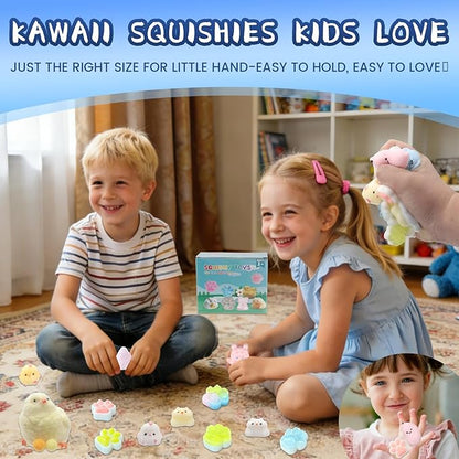 16pcs Squishy Pack,Fidget Toys Kit,Include taba Squishies Party Favors for Kids 4-8 8-12 Treasure Box Toys for Classroom Birthday Xmas Gifts Goodie Bag Stocking Stuffers for Teens (16pcs)